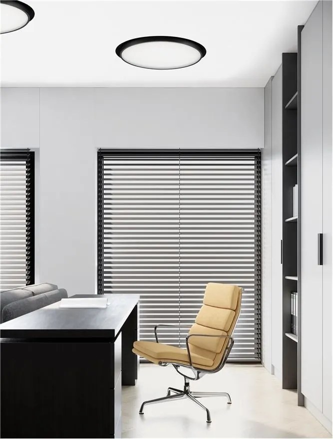 Plafoniera LED incastrabila reglabila PERFECT 40cm negru 3000K Dimmable