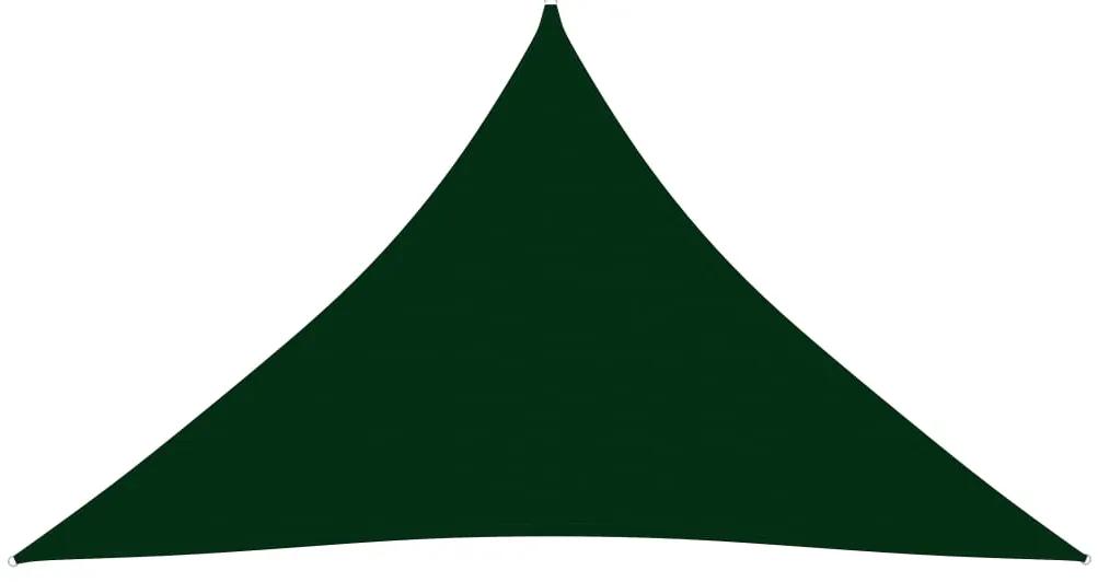 Parasolar, verde, 3,5x3,5x4,9 m, tesatura oxford, triunghiular Morkegronn, 3.5 x 3.5 x 4.9 m