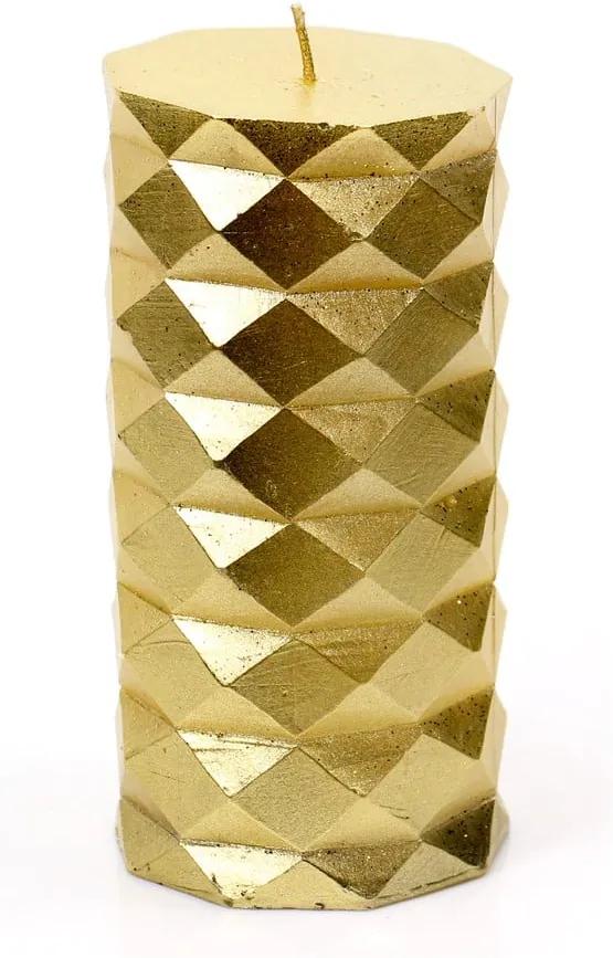 Lumânare Unimasa Fashion, înălțime 13,8 cm, auriu