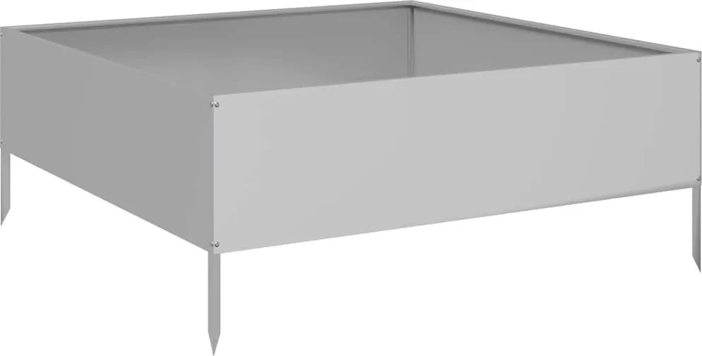 vidaXL Strat înălțat de grădină, 100x100x25 cm, oțel galvanizat