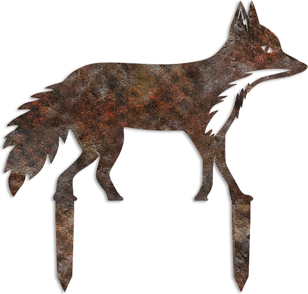 Decoratiune gradina FOX A-01, maro, metal, 50x33 cm
