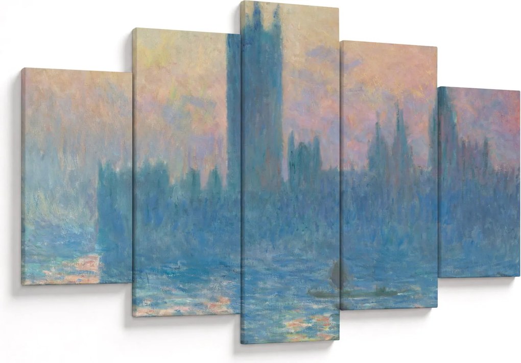 Tablou - Claude Monet, The Houses of Parliament, Sunset, reproducere (150x105 cm)