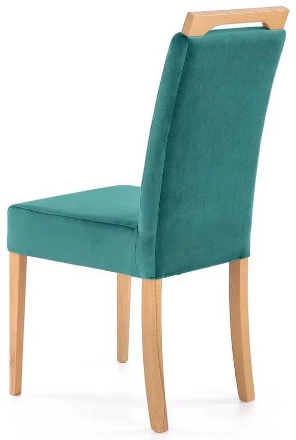 Scaun de bucătărie Clarion II, verde / stejar miere