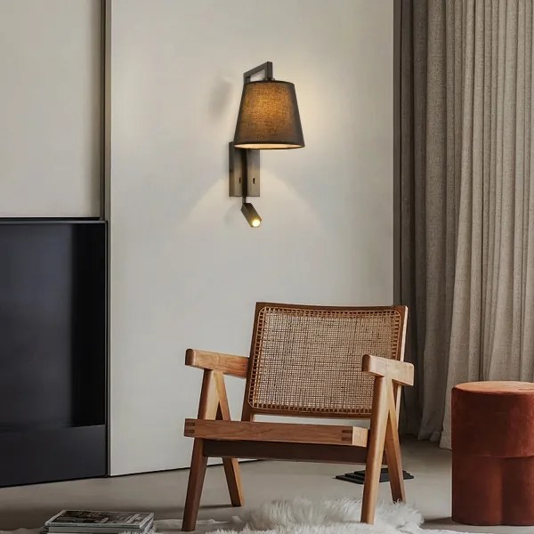 Lampă LED de perete Brilagi RAYA 1xE14/40W/230V + LED/3W negru