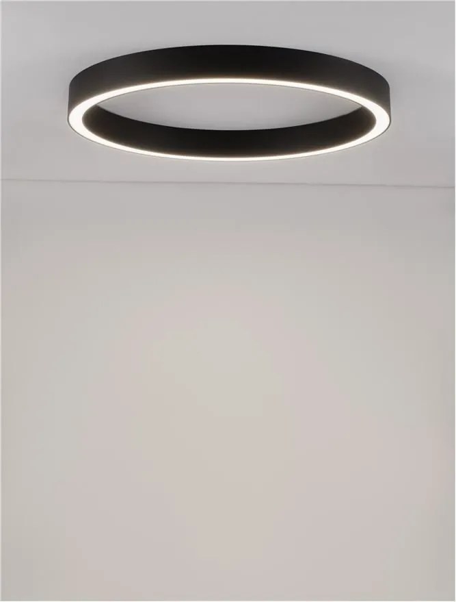 Lustra/Plafoniera LED design slim circular STING Black 80cm