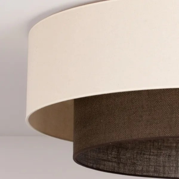 Brilagi - Plafonieră LED Boho Style 3xE27/15W/230V, Ø 80 cm, crem/maro