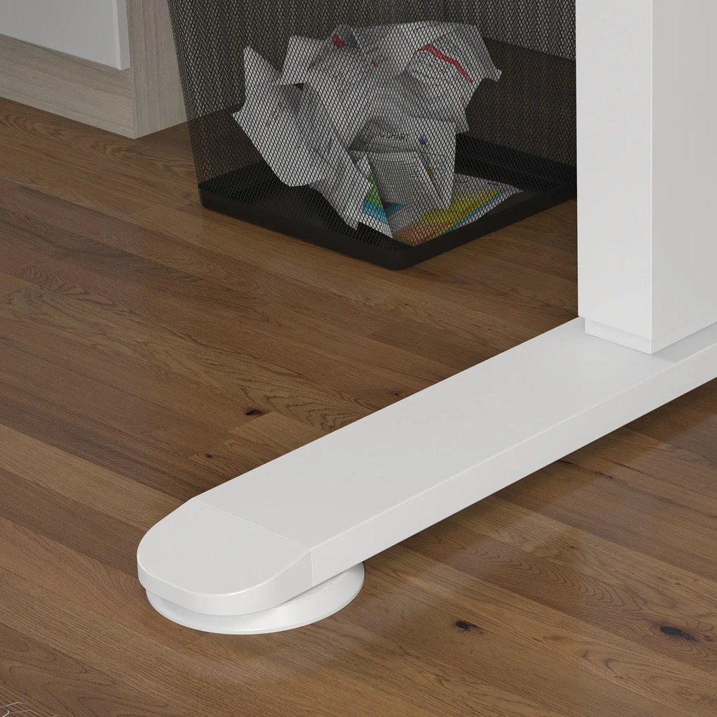 Vinsetto Birou Electric de Înălțare și Coborâre, 140 cm x 70 cm x 116 cm, Alb | Aosom Romania