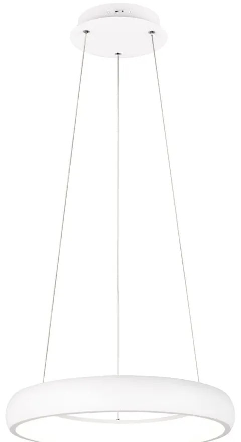 Lustră albă LED cu intensitate reglabilă cu abajur din metal ø 46 cm Cardona – Trio