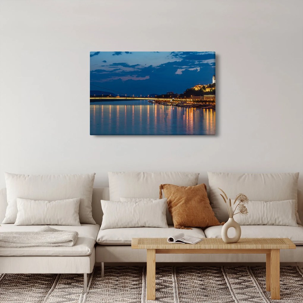 Tablou cu Bratislava și palat (90x60 cm)
