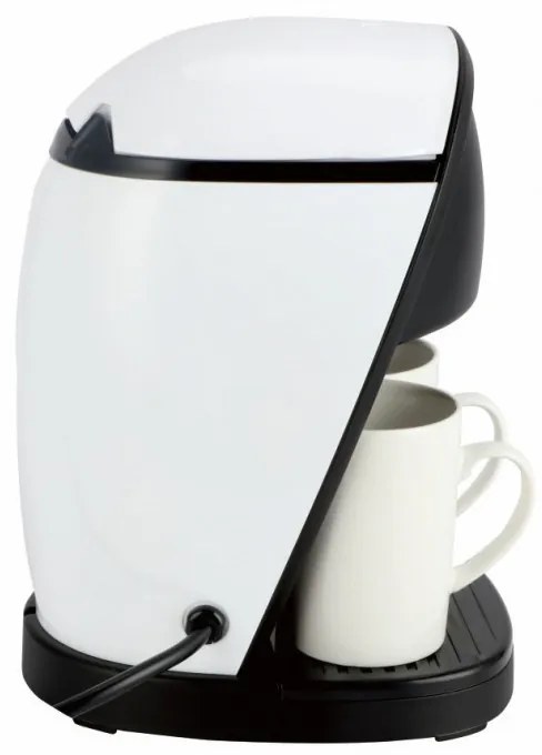 Cafetiera Rosberg R51170E, 450W, 250ml, 2 cani,Cafea macinata, Filtru permanent, Alb