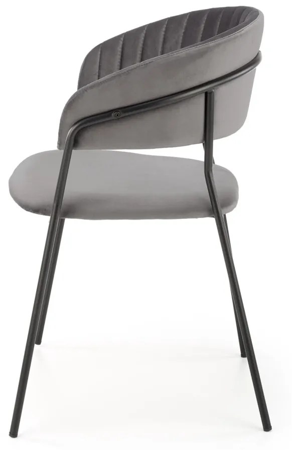 Scaun K426 Velvet Gri – l57 x A54 x H79 cm