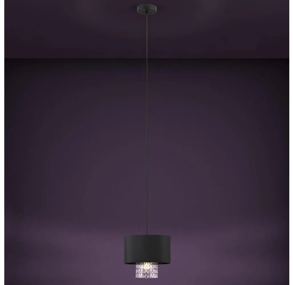 Lustră pe cablu Eglo 39977 SAPUARA 1xE27/40W/230V negru