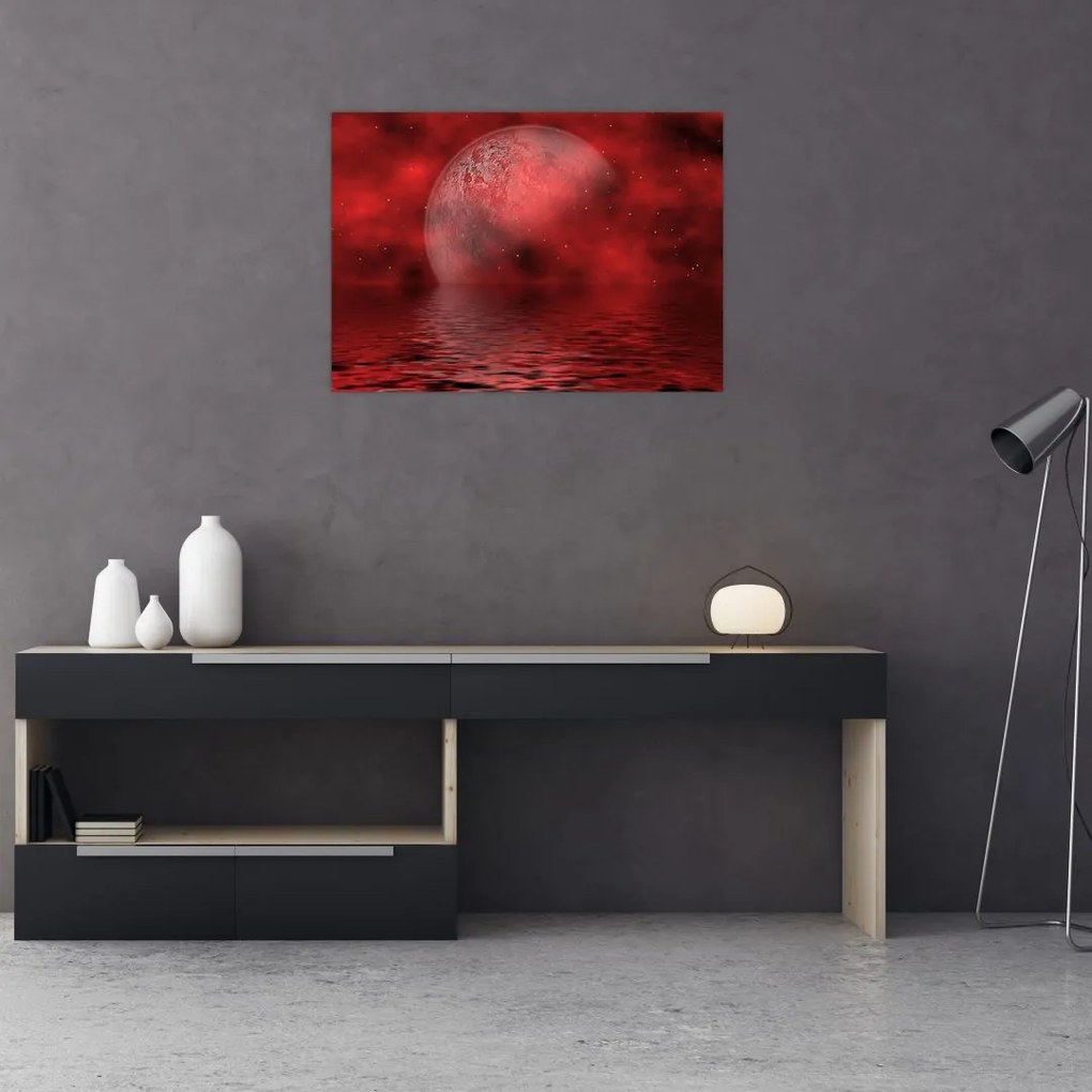 Tablou - Luna pe nivelul apei (70x50 cm)