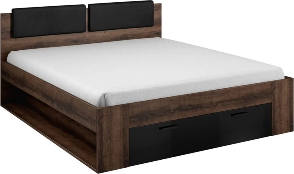 Pat lemn masiv Lunaris 140/160/180×200 cm - 180x200