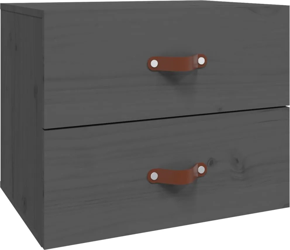 vidaXL Noptieră de perete, gri, 50x36x40 cm