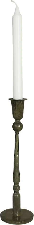 Suport pentru lumânare din metal H28 cm, „Meja Olive Green”