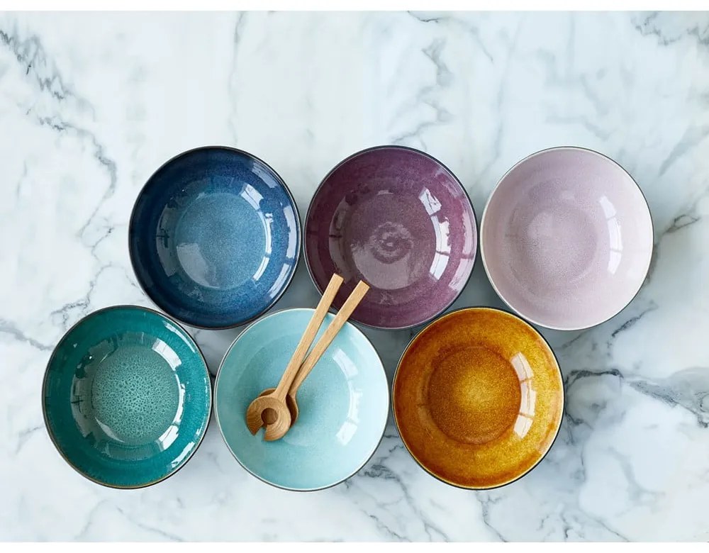 Bol negru/albastru din gresie ø 30 cm Gastro Dark Blue/Black – Bitz