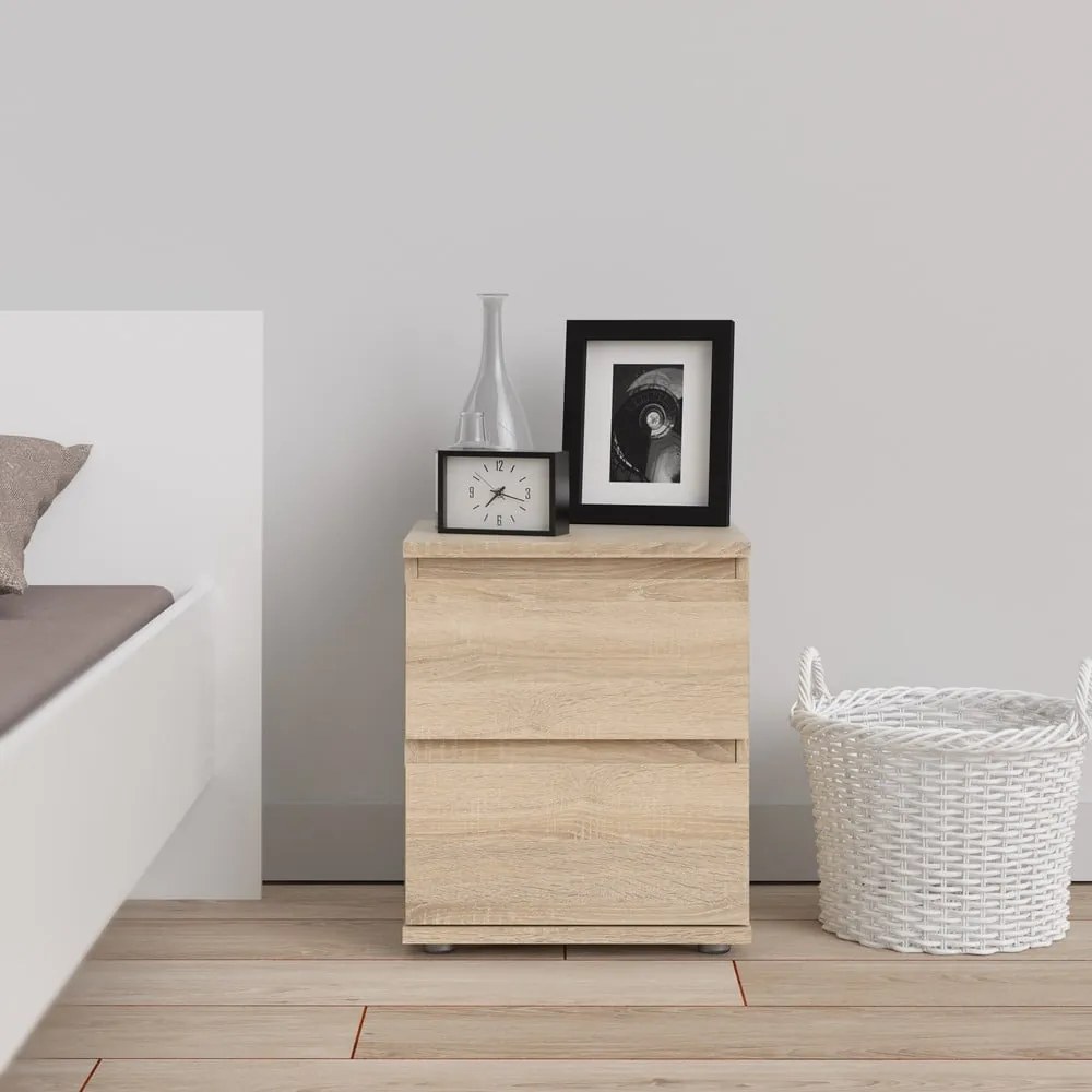 Noptieră cu aspect de lemn de stejar Tvilum Nova