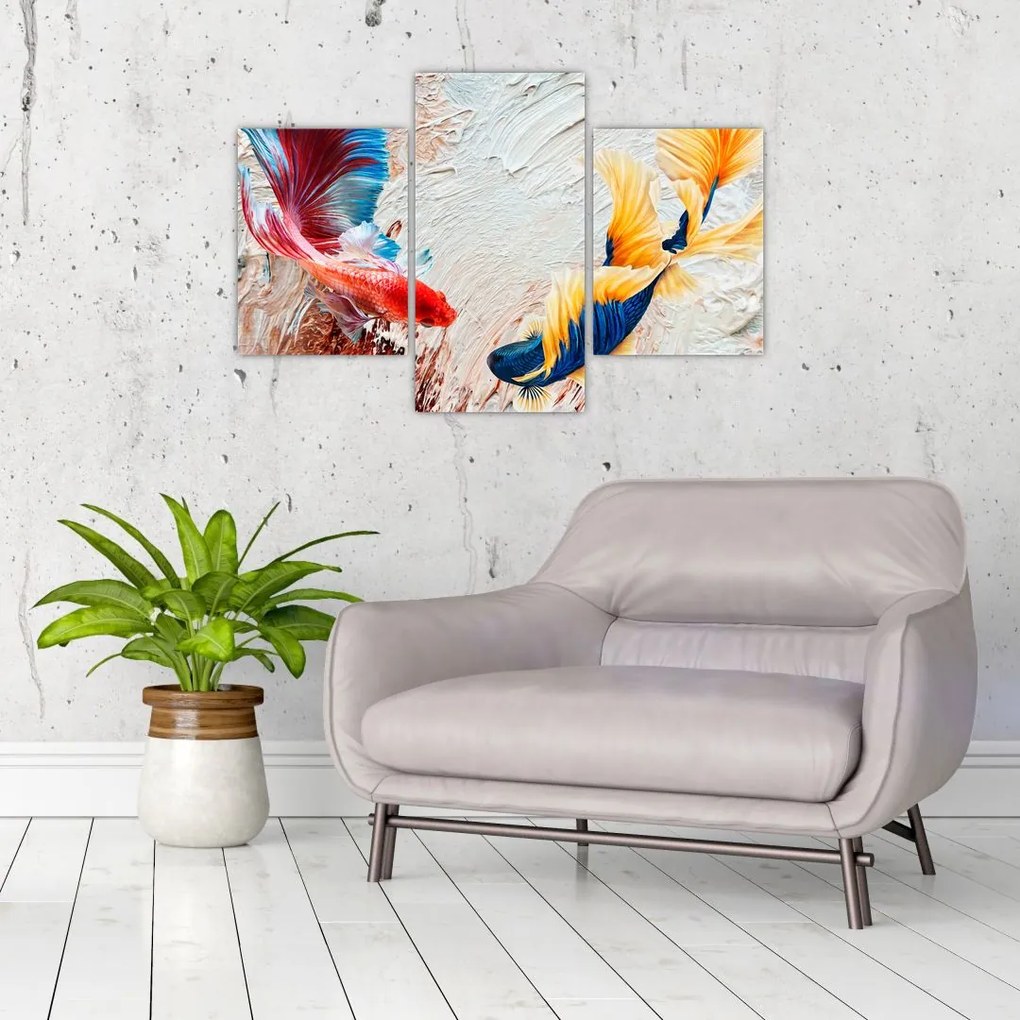 Tablou - Pești războinci (90x60 cm)