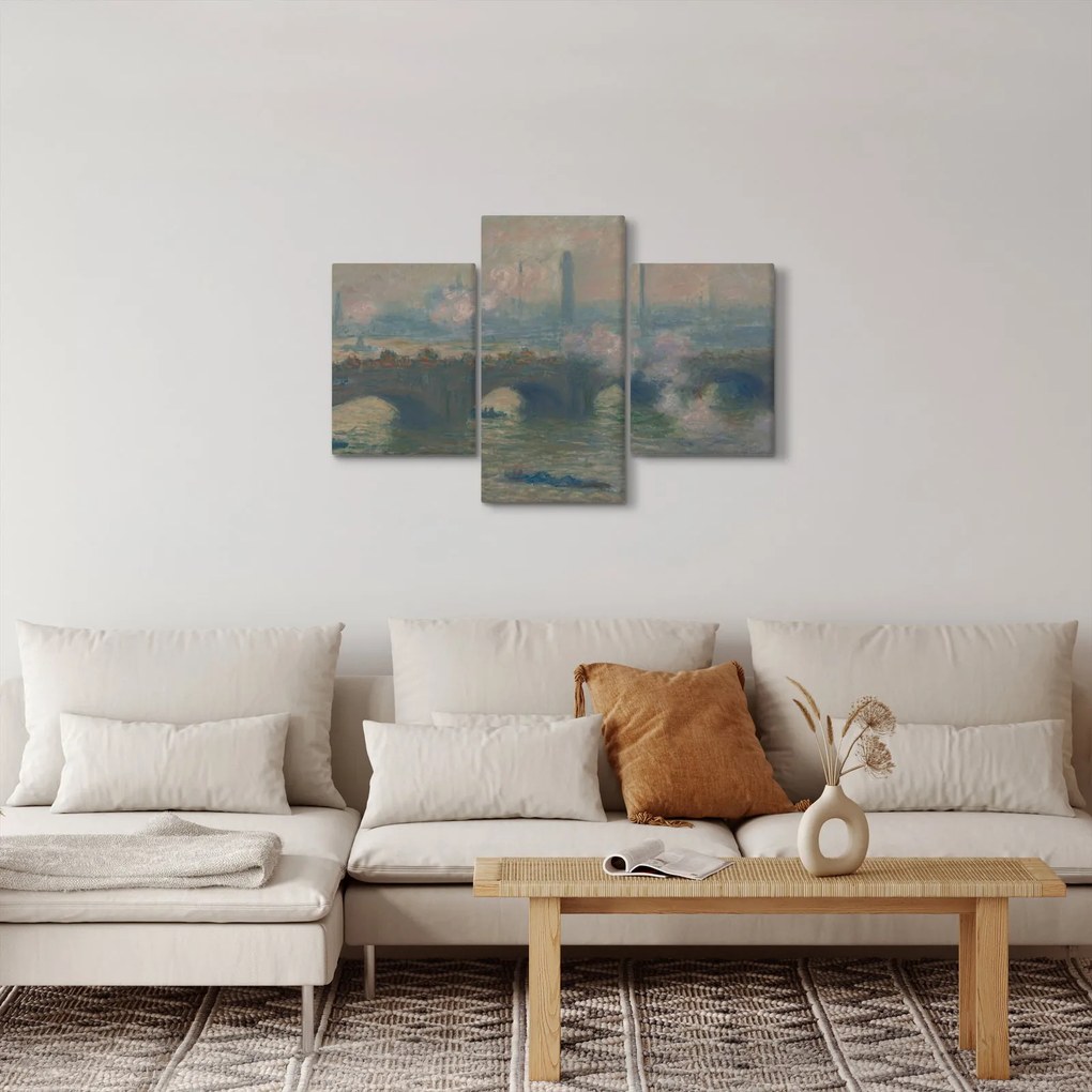 Tablou - Claude Monet, Waterloo Bridge, Gray Day, reproducere (90x60 cm)