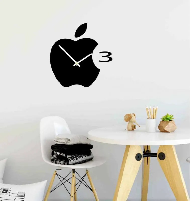 SENTOP | Ceas de perete din plastic în bucătărie APPLE, 35x35 cm