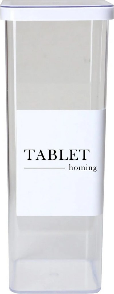 Organizator baie HMY-6380, transparent, plastic, 10x10x26 cm