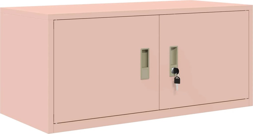 vidaXL Dulap de depozitare Roz 90 x 40 x 40 cm Oțel