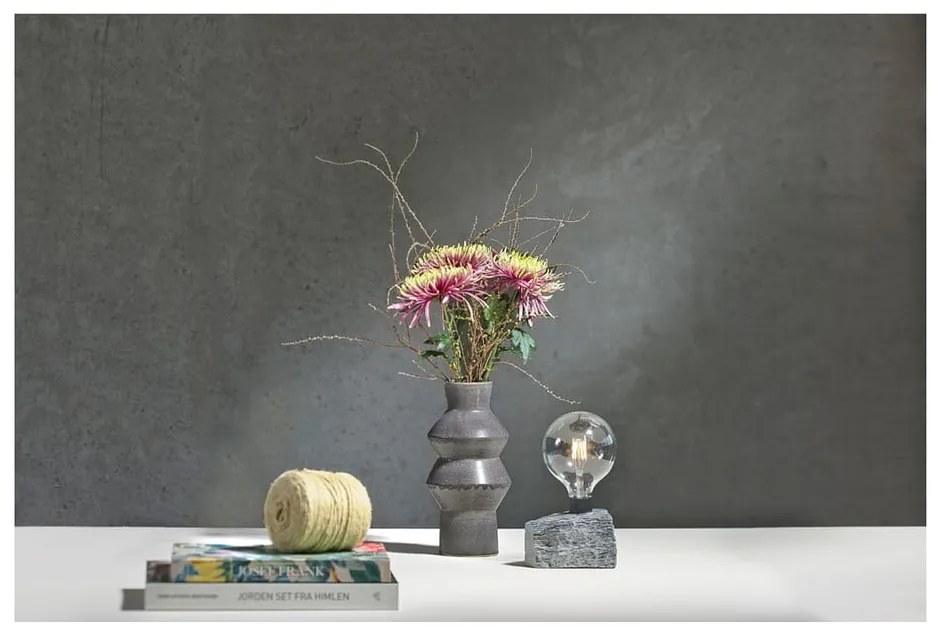 Vază din gresie ceramică Villa Collection Rost, înălțime 30 cm, albastru închis