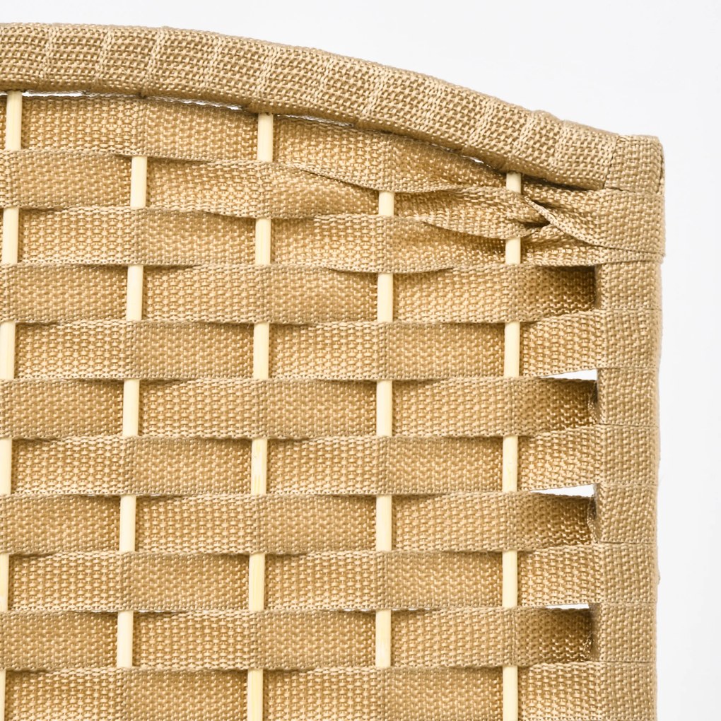 HOMCOM Separator de camere 8 părți pliabil, Divizor de spații, Divizor pentru sufragerie, Dormitor, Birou de acasă, Lemn natural | Aosom Romania