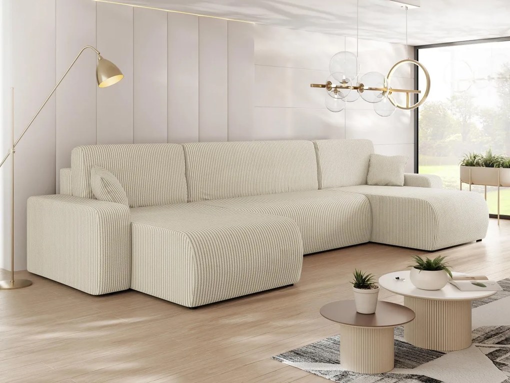 Colțar în formă de U Euston U S (crem + Negru) (cu sp. depozitare). 1104895