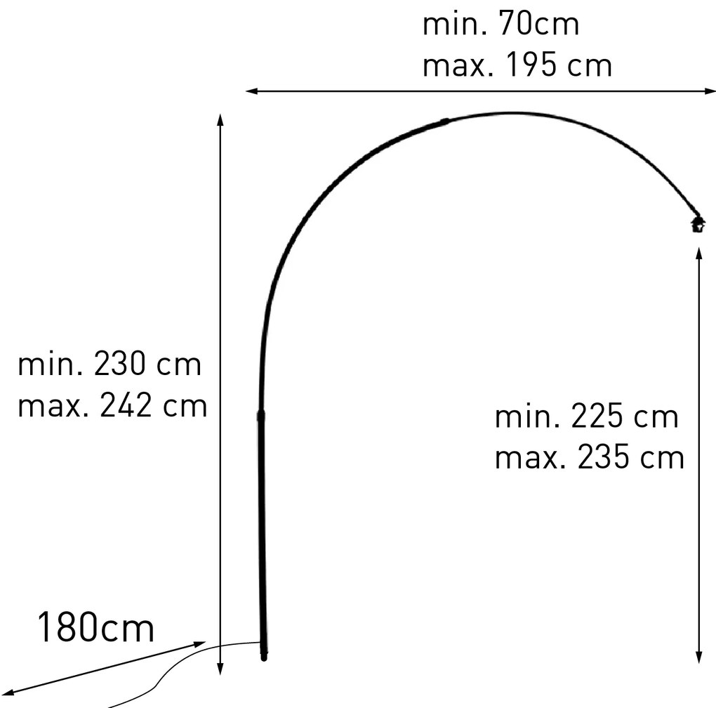 Arc pentru lampă cu arc XXL alamă