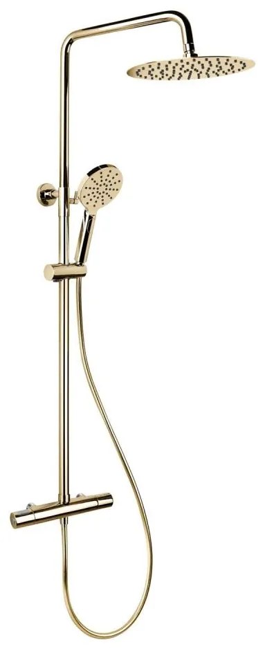 Set de duș cu baterie termostatică BATH DELUXE 31-120-07-64-00 NAESBY alamă lucioasă