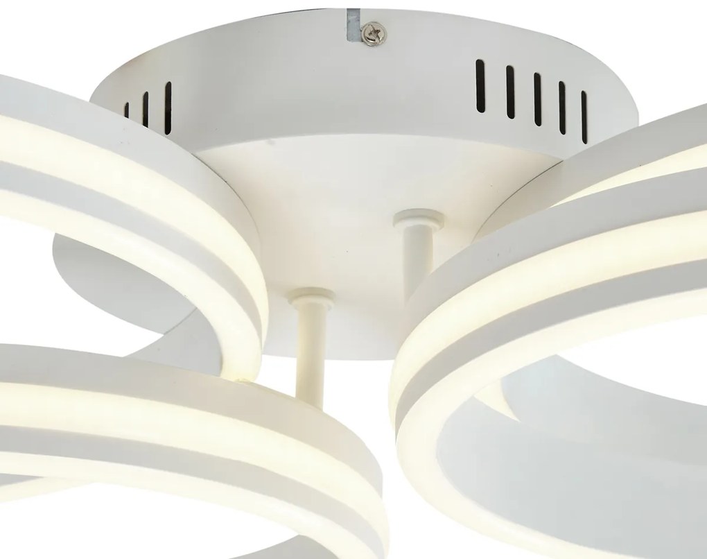 Plafonieră albă cu LED inclus, cu 4 lumini reglabile în 3 trepte - Navara