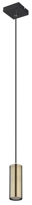 Pendul design modern ROBBY negru mat, alama mat