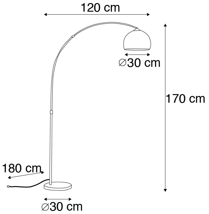 Lampă cu arc inteligent din cupru inclusiv A60 Wifi - Arc Basic