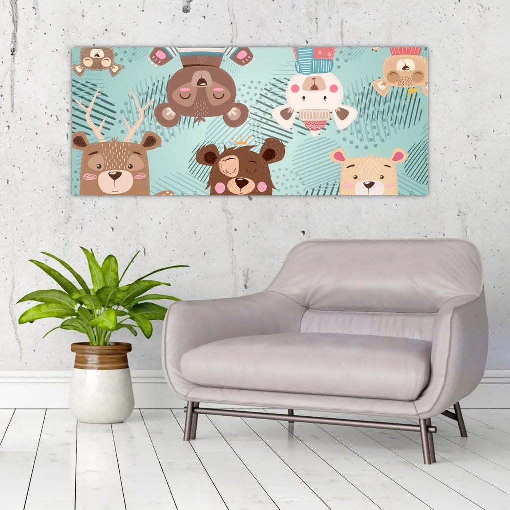 Tablou - Ursuleții veseli (120x50 cm)