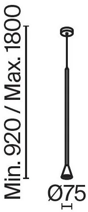 Pendul design tehnic Arrow auriu