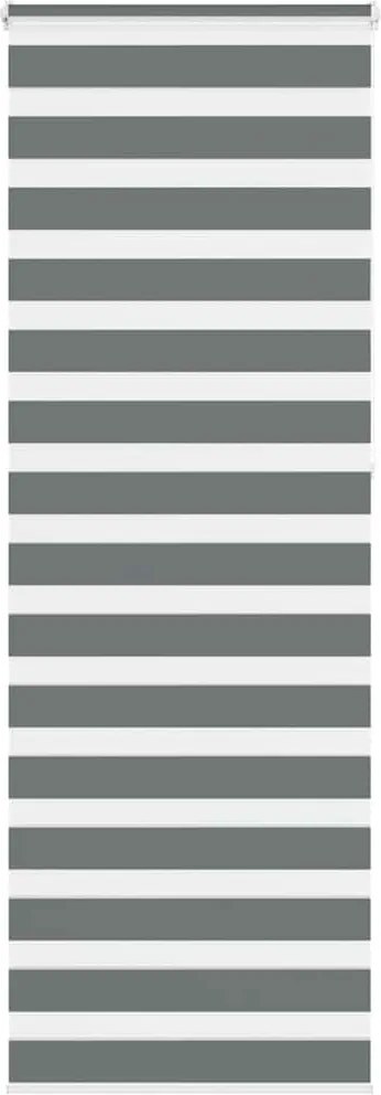 vidaXL Jaluzea tip zebra gri închis lățime țesătură 75,9 cm poliester