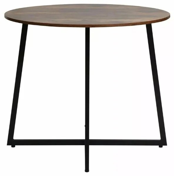 Masa de dining rotunda LUNA 90 cm, maro rustică