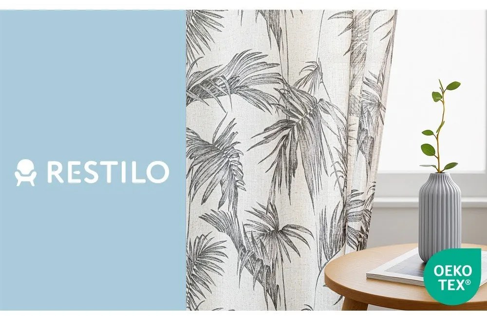 Draperie gri/crem 135x250 cm Palmera – Restilo