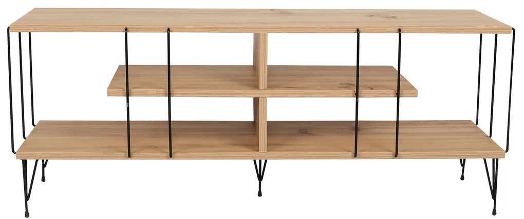 Comoda TV Eze, Crem - Alb - Maro - Gri, 120 x 45 x 30 cm
