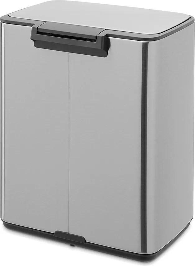 Coș de gunoi argintiu mat cu pedală din oțel 12 l Bo – Brabantia