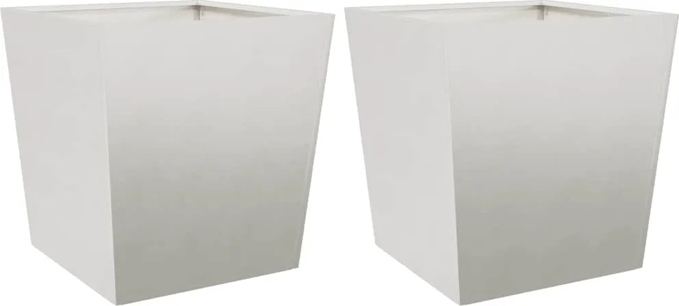 vidaXL Jardiniere grădină, 2 buc., 50x50x50 cm, oțel inoxidabil