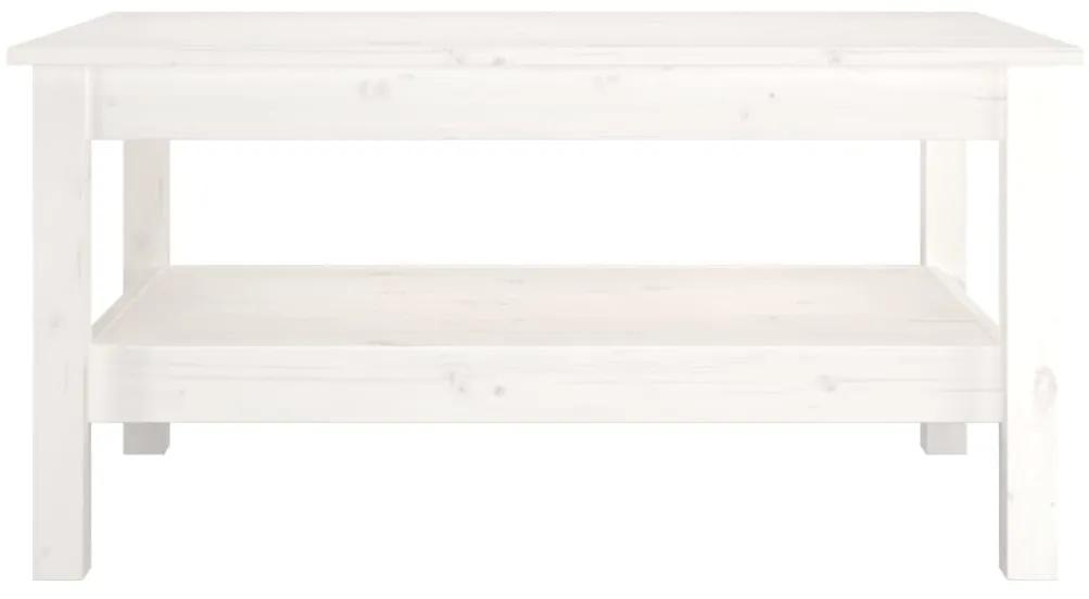 Masuta de cafea, alb, 80x50x40 cm, lemn masiv de pin Alb, 80 x 50 x 40 cm, 1