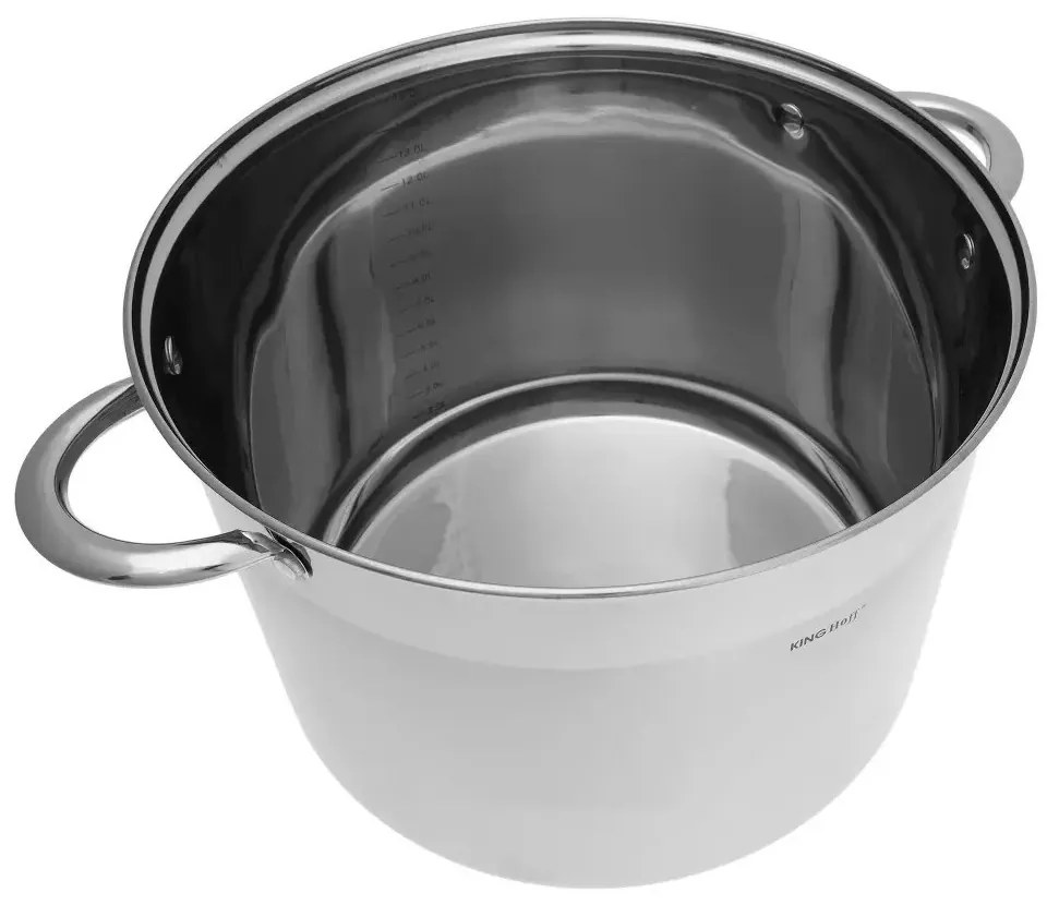 Set oale din inox cu capace 26/28/30 CM, 11.1 / 13.5 / 16.2 L Kinghoff KH4312