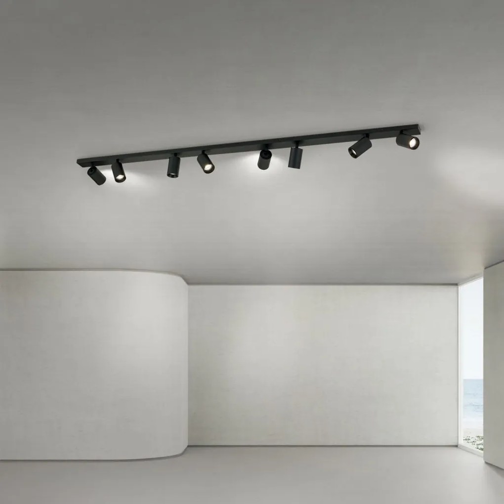 Plafoniera cu 8 Spoturi stil minimalist modern SEAN negru
