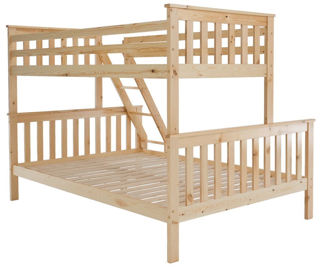 Patul supraetajat se poate descompune, pin natural, LUINI