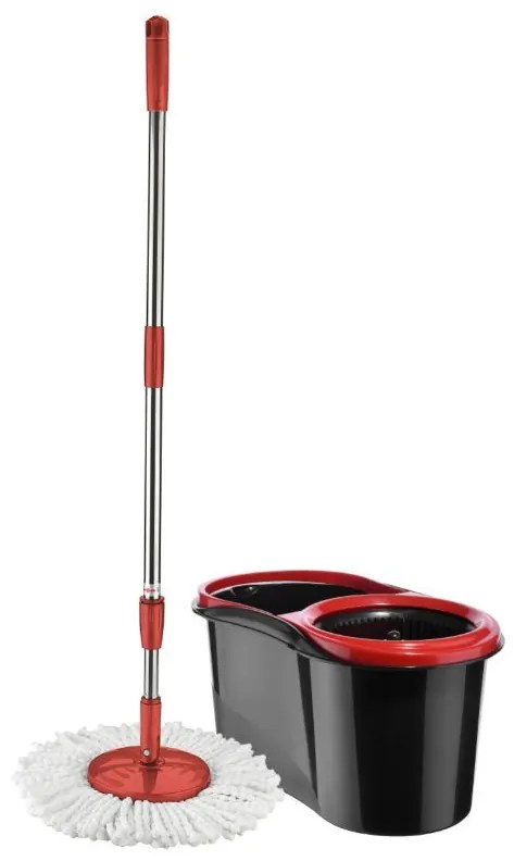 Mop rotativ bumbac 360 grade + coada telescopica + galeata cu storcator, 13L