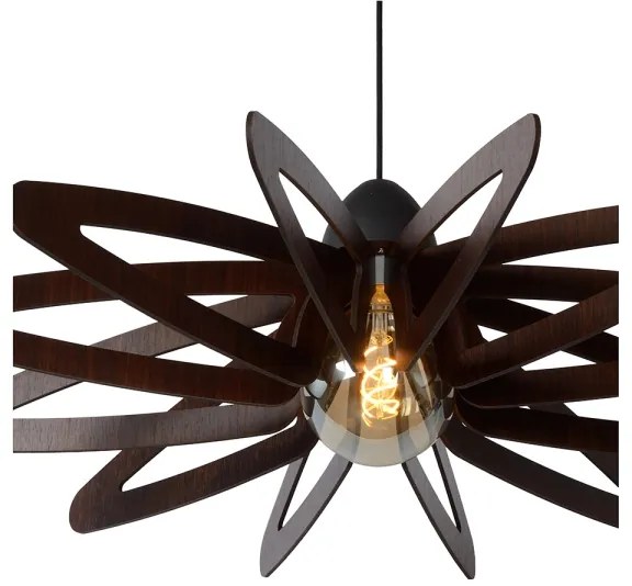 Lustră pe cablu ZIDANE 1xE27/15W/230V maro/neagră Lucide 77483/76/30