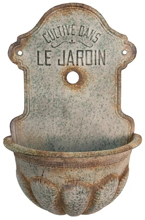 Suport decorativ de perete, din metal, aspect vintage